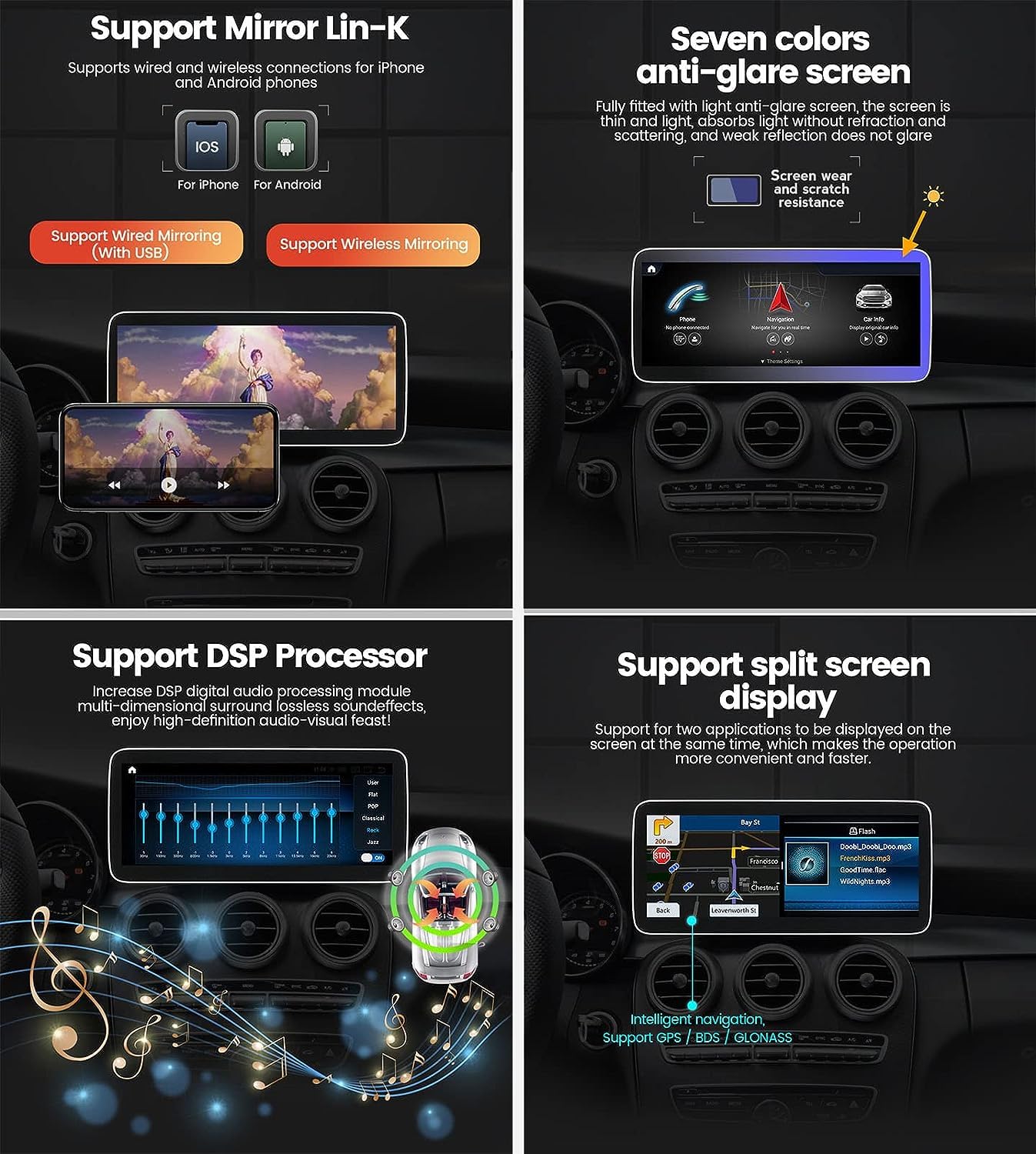 Amazon.co.jp: Android14 ダブルディンステレオカー GPS マルチ